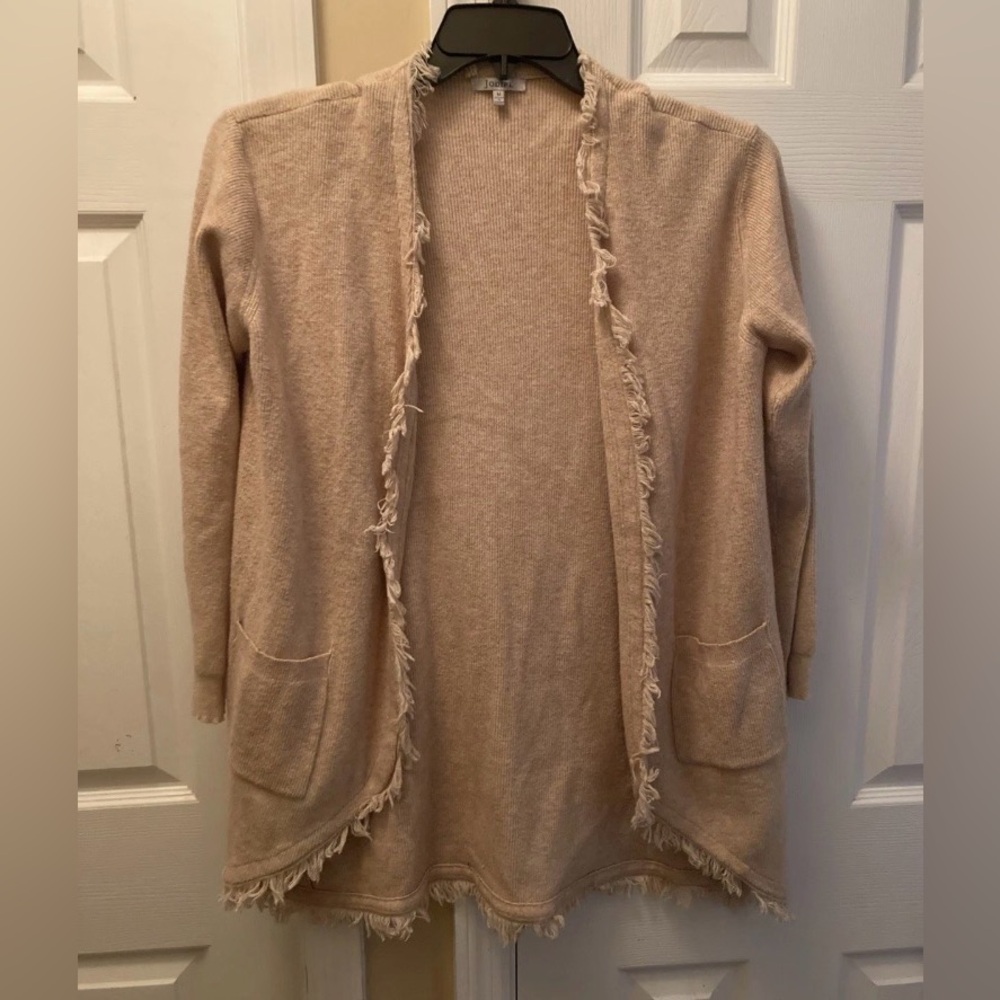 JODIFL Women’s Open Front Cardigan Sweater Khaki/Tan Color Size Medium
